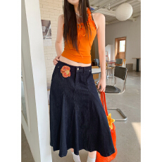 批发实拍2026春季NEW原牛色复古百搭不规则显瘦气质牛仔鱼尾裙