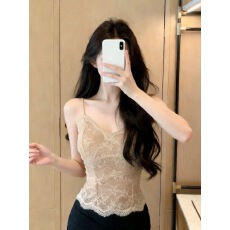 批发<b class='q'>实拍</b>蕾丝吊带背心女美背<b class='q'>内衣</b>带胸垫一体2026新款上衣内搭可外穿