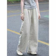 批发纯棉新款棉麻休闲<b class='q'>裤</b>女2026春秋季大码宽松<b class='q'>哈伦</b><b class='q'>裤</b>高腰显瘦长<b class='q'>裤</b>