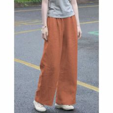 批发纯棉新款棉麻休闲裤女2026春秋季大码宽松<b class='q'>哈伦</b>裤高腰显瘦长裤