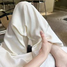 批发2025春夏季新款女士薄裤子<b class='q'>中老年</b><b class='q'>女裤</b>高档九分裤宽松休闲直筒裤子