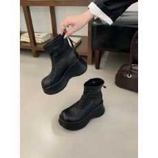 批发2925新款厚底短靴增高真皮<b class='q'>英伦</b>风