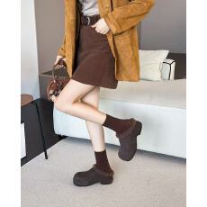 批发2025新款内增高包头半拖女外穿秋<b class='q'>冬</b>毛毛鞋保暖棉鞋一脚蹬厚底