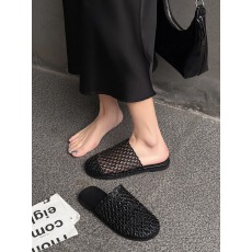 批发2026夏季新款<b class='q'>欧美</b>小众包头半拖透气勃肯包头厚底一脚蹬凉鞋