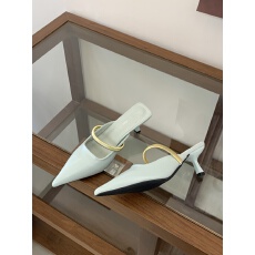 批发26新款包头凉鞋法式通勤金属扣细跟气质高跟鞋后空单鞋