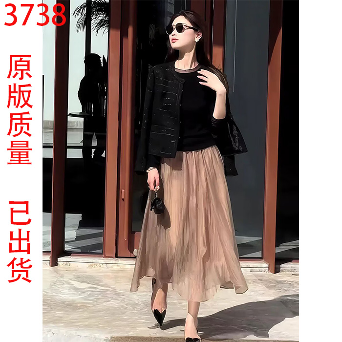 펄럭 거리다 가벼움 센스 허리밴드 불규칙 실 센스 반신 스커트 여성 봄 부드러운 바람 고급 센스 중간 길이 스커트