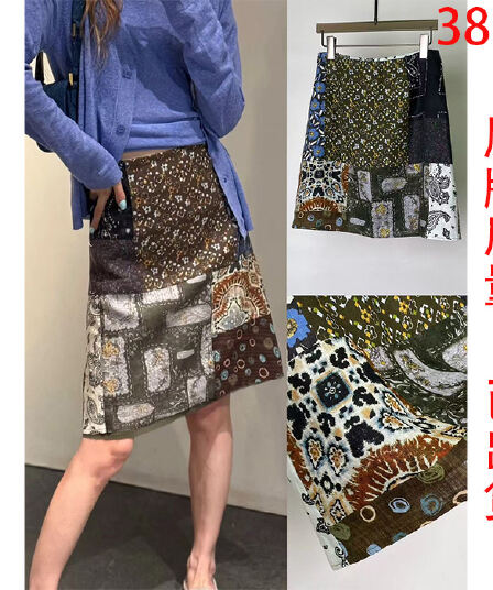 여름 패션 외국 가스 작은 대중 고유 한 디자인 패턴 품격 슬림해 보이는 반신 스커트