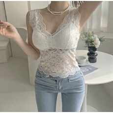 批发韩版蕾丝吊带背心女外穿带胸垫美背<b class='q'>文胸</b>一体内衣内搭打底上衣