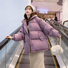 批发实拍棉服女冬2025新款韩版宽松羽绒棉袄ins港风原宿面包服棉衣潮