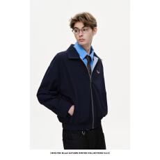 批发格纹风衣夹克男女美式翻领<b class='q'>情侣</b><b class='q'>上衣</b>港风复古宽松外套潮