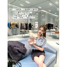 批发萌只只 贵气少女感！千金留学生可爱花瓣领刺绣短袖babyblue衬衫