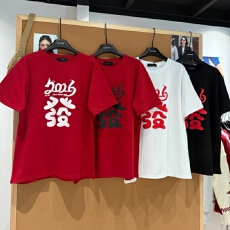 实价2026发财新年好运红色印花短袖T恤本命年马年宽松显瘦上衣女