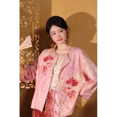 批发dangdang“醒狮”2026新款春真丝交织双色醒狮法绣新中式外套女