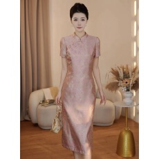 批发IZP苏雅玉【宋韵清欢】<b class='q'>夏季</b>清凉奢华新中式珠绣<b class='q'>旗袍</b>连衣裙 PO7407
