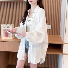 批发原版面料做工长袖衬衫女早秋季高级感美式甜美风polo衫外套