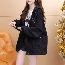 批发~重工刺绣薄款拉链卫衣外套秋季新款百搭开衫上衣连帽外搭服