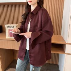 批发实拍 原版做工薄款斜纹面料遮肉长袖<b class='q'>衬衣</b>外穿宽松中长款<b class='q'>衬衫</b>外套