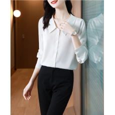 批发2025年秋季长袖雪纺<b class='q'>衬衫</b>女通勤职业装法式上衣<b class='q'>衬衣</b>