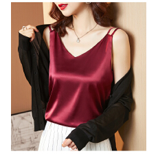 批发缎面小背心吊带<b class='q'>女士</b>春装2026新款夏西装<b class='q'>西服</b>内搭无袖上衣小衫