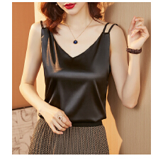 批发实拍 缎面小背心吊带<b class='q'>女士</b>春装2026新款夏西装<b class='q'>西服</b>内搭无袖上衣