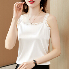 批发缎面小背心吊带女士春装2026新款夏<b class='q'>西装</b>西服内搭无袖<b class='q'>蕾丝</b>上衣小衫