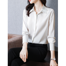 批发实拍 简约显瘦衬衫2026年新款<b class='q'>职业</b>正装内搭上衣职场面试白衬衣女