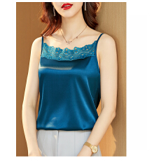 批发实拍 2026丝绸吊带<b class='q'>女</b>士内搭<b class='q'>西装</b>西服缎面大码蕾丝上衣打底衫