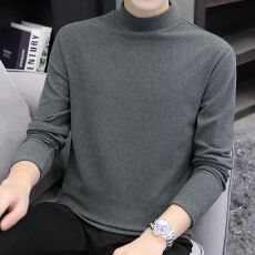 男款德绒打底衫半高领280克好质量纯色长袖秋冬内搭显瘦百搭光板