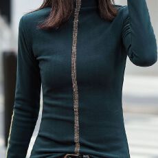 批发<b class='q'>中老年</b>长袖打底衫双面德绒有氨镶砖烫珠上衣修身显瘦加厚保暖衣