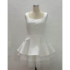 批发赵露思同款蕾丝刺绣千金风法式优雅收腰公主裙夏季蓬蓬吊带连衣裙