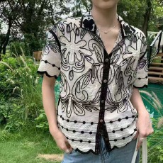 批发2026春夏法式甜美减龄小清新刺绣<b class='q'>衬衫</b>女<b class='q'>宽松</b>显瘦百搭短袖<b class='q'>衬衣</b>上衣