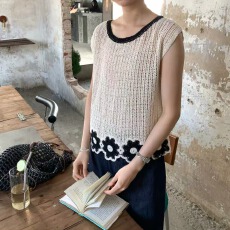 批发2026夏季新款纯棉韩系简约百搭通勤宽松显瘦花边刺绣针织背心女