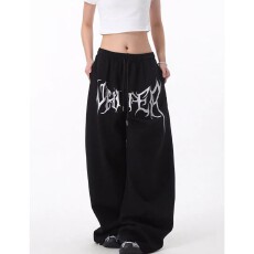 批发韩版印花抽绳街舞hiphop嘻哈休闲<b class='q'>裤</b>女爵士舞jazz长<b class='q'>裤</b>运动街头潮