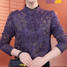 批发有货2025年秋冬装新款奥绒长袖<b class='q'>t</b><b class='q'>恤</b>印花打底衫<b class='q'>妈妈</b>半高领上衣女装