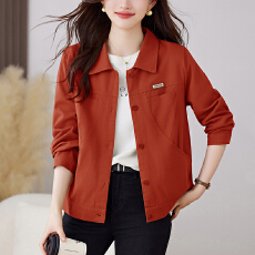 批发有货实拍2026年秋装新款纯棉外套洗水棉衬衫宽松上衣妈妈休闲女装