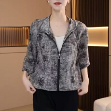 批发有货2026年夏装新款印花防晒衫空调衫<b class='q'>妈妈</b>薄外套时尚女装气质开衫