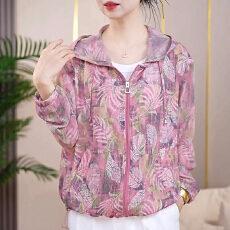 批发有货2026年秋装防晒印花外套中老年<b class='q'>妈妈</b>洋气女装休闲开衫百搭上衣