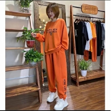 批发时尚套装春秋2026休闲女百搭运动服<b class='q'>夏</b>季新款加大码胖mm遮肉两件套