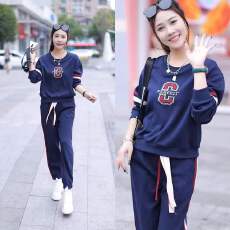 批发【时尚经典款】显瘦网红爆款休闲套装2026<b class='q'>春</b>秋卫衣卫裤运动两件套