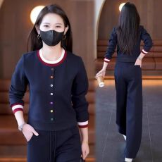 批发新款时尚洋气2026妈妈<b class='q'>韩版</b>休闲运动服套<b class='q'>装</b>女春秋<b class='q'>装</b>遮肚减龄两件套