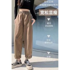 批发纯棉骑兵斜  韩国东大门工装裤高腰大码女休闲梨形宽松<b class='q'>哈伦</b>九分裤