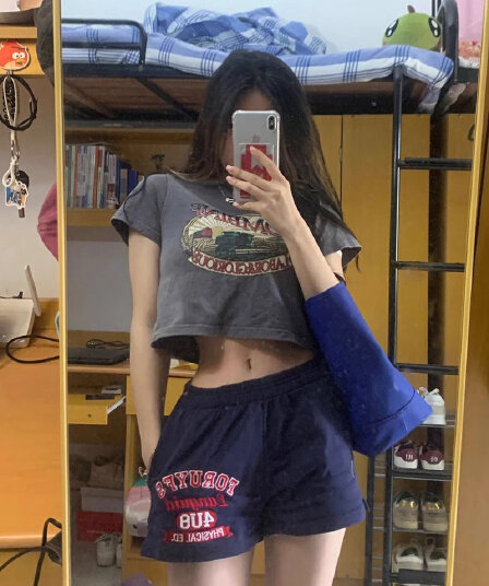 고밀도 쌀 니켈 슈퍼 화재 아메리칸 운동 반바지 여성 외출용 여름 러닝 루즈핏 작은 키 캐주얼 핫 바지