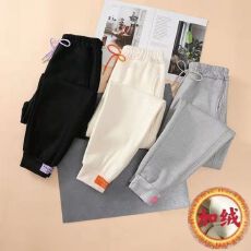 批发牛奶丝复合仿超  秋冬新款百搭休闲裤韩版宽松显瘦束脚哈伦运动裤