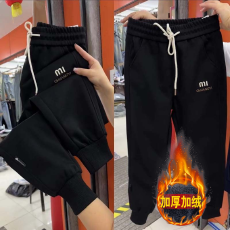 批发（原版华棉后有口袋）加绒加厚休闲卫裤女冬季宽松束脚<b class='q'>哈伦裤</b>高腰