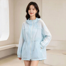 批发防晒衣新款长袖<b class='q'>大码</b>宽松开衫连帽旅游外出防晒紫外线衣外套夏装