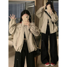 批发秋装新品<b class='q'>户外</b>冲锋衣夹克外套开衫连帽上衣防水显示宽松休闲连帽