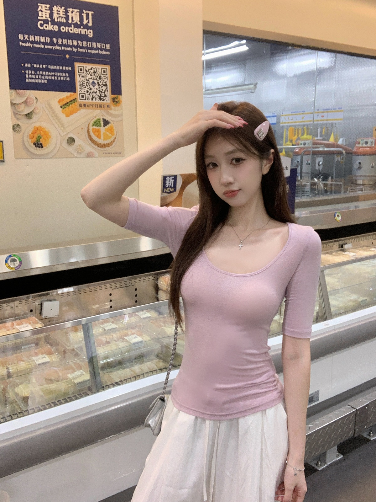 실사 정가 여름 한국 스타일 순수한 욕망 u 칼라 주간 실크 단색 품격 다용도 반팔 티셔츠 맨위