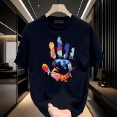 批发新款纯棉短袖t恤男ins潮牌欧美<b class='q'>嘻哈</b>风圆领打底衫上衣夏季宽松体恤