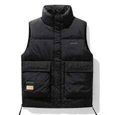 批发跨境直播爆款潮牌冬季无袖立领羽绒马甲<b class='q'>男士</b>新国标高品质保暖外套