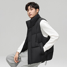批发跨境直播爆款潮牌冬季无袖立领羽绒马甲<b class='q'>男士</b>新国标高品质保暖外套
